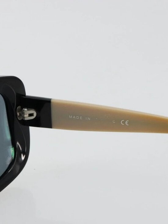 CHANEL COCO Mark Sunglasses plastic Beige Black CC Auth 179322 main image 12
